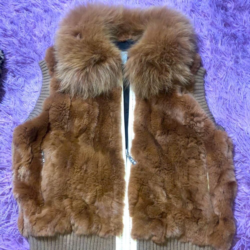 Real fur vest